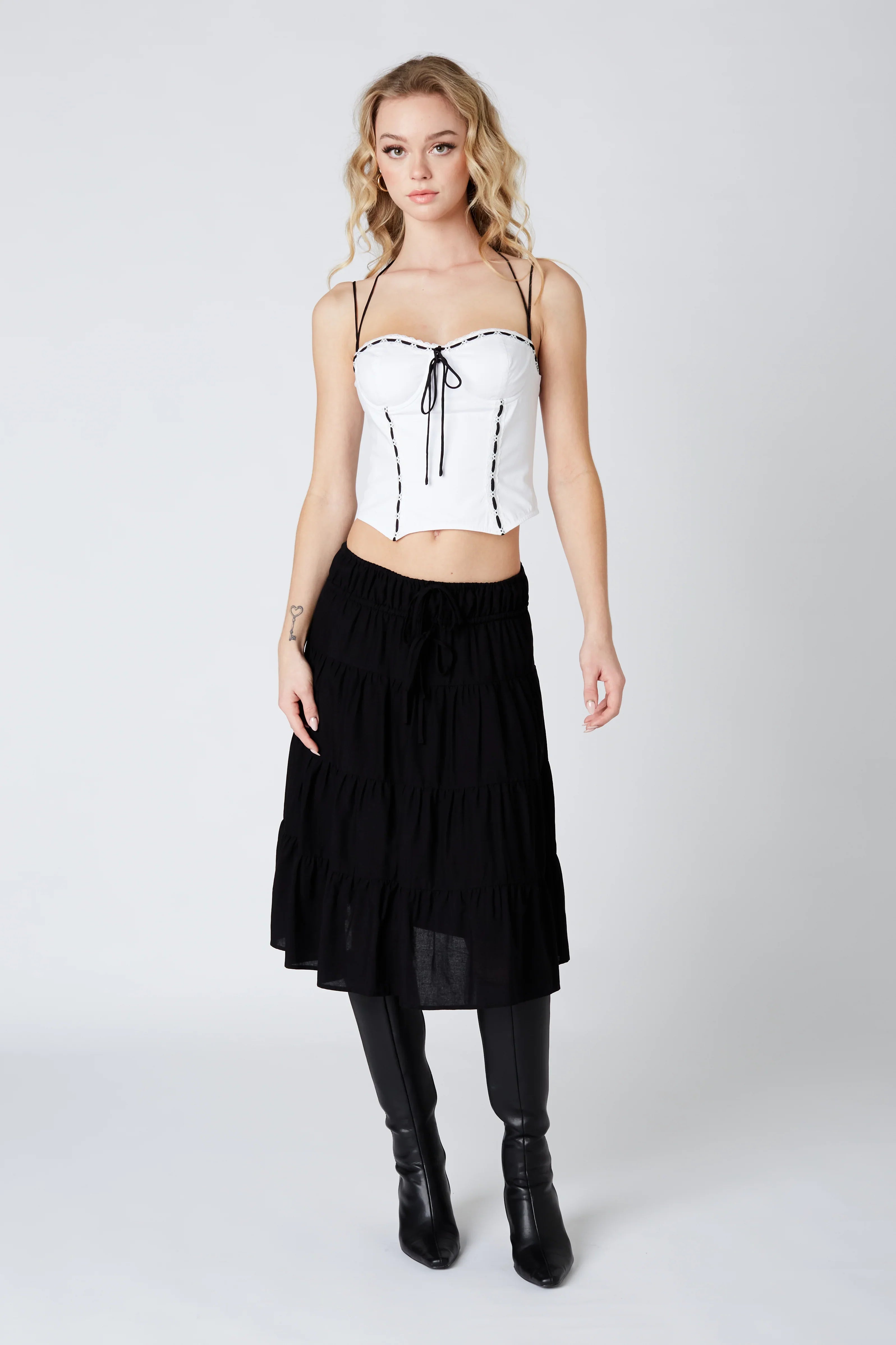Tiered Midi Skirt