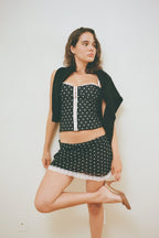 THE CAROLINE CORSET IN POLKA DOT