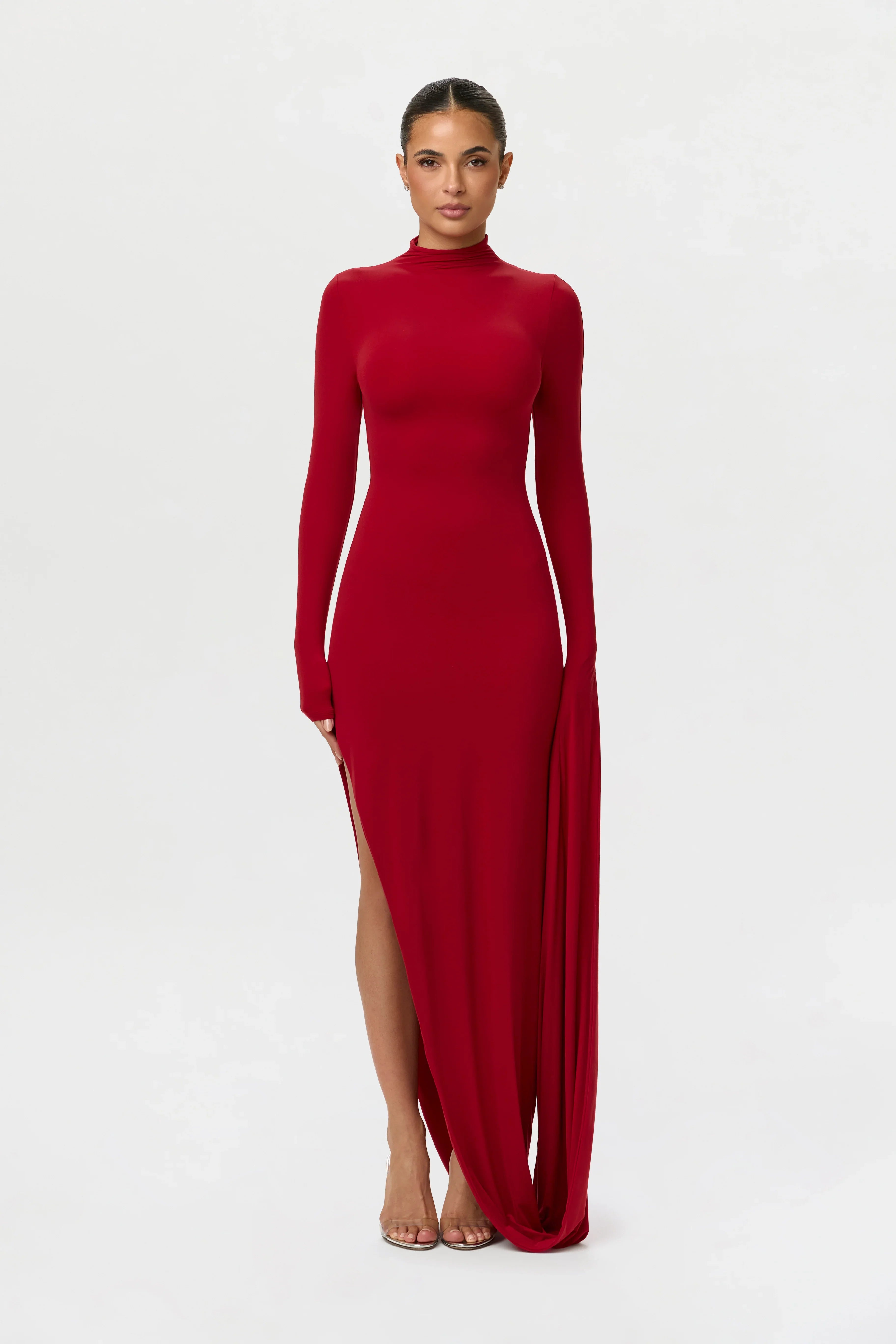 Naked Draped Sleeve Maxi Dress
