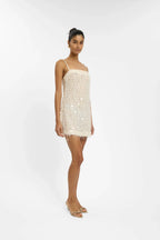 Shift Mini Dress | Sheer Jacquard