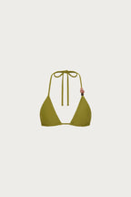 Triangle Top | Beaded Emerald