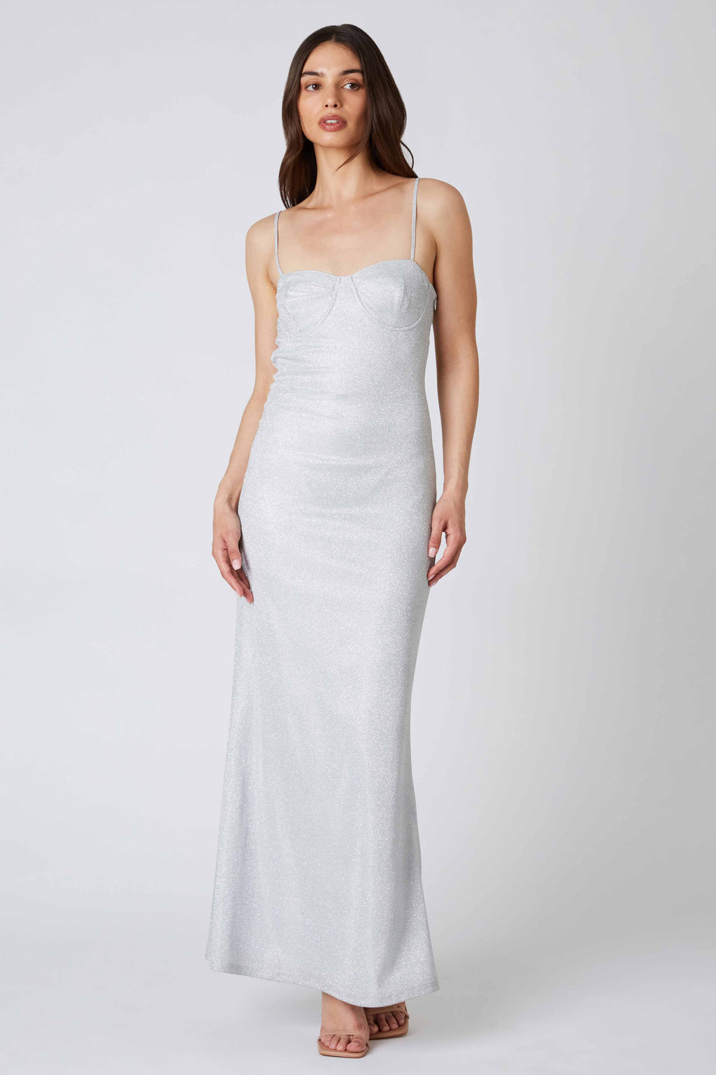 Glittery Corset Maxi Dress