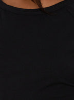 Enzia Raglan Lace Up Mini Dress Black