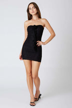 Lace Strapless Mini Dress