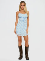 Valencia Mini Dress Blue / Floral