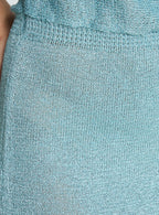 Kysa Off Shoulder Knit Mini Dress Ocean Blue