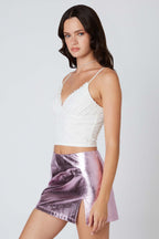 Metallic Mini Skort