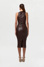 Vegan Leather Sleeveless Top