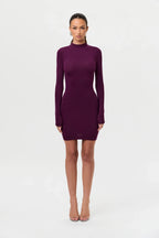 Naked Mock Neck Mini Dress