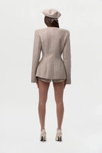 Chevron Suited Hot Pants