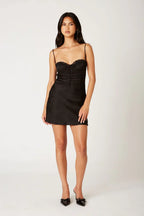 Satin Floral Mini Dress