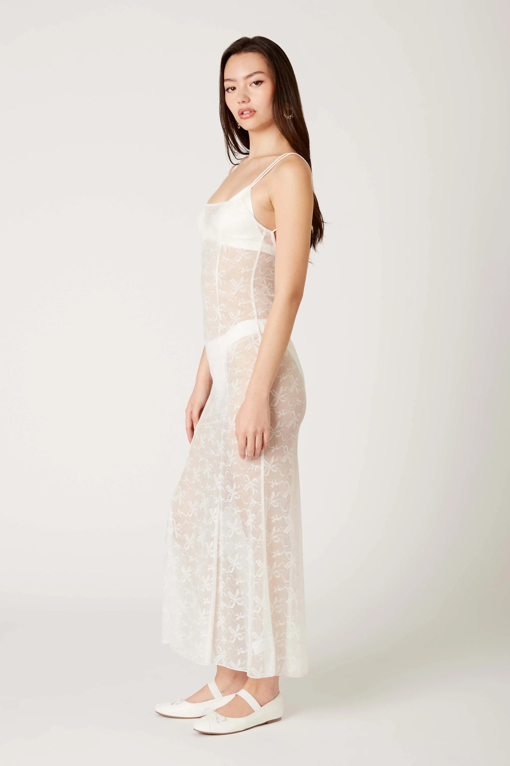 Lace Sheer Maxi Dress