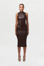 Vegan Leather Sleeveless Top