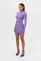 Naked Mock Neck Mini Dress