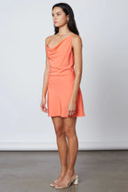 Asymmetrical Bias Mini Dress