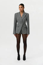 Chevron Suited Hot Pants