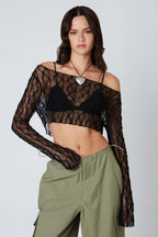 Floral Lace Cropped Top