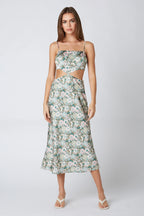 Retro Cut Out Midi Dress
