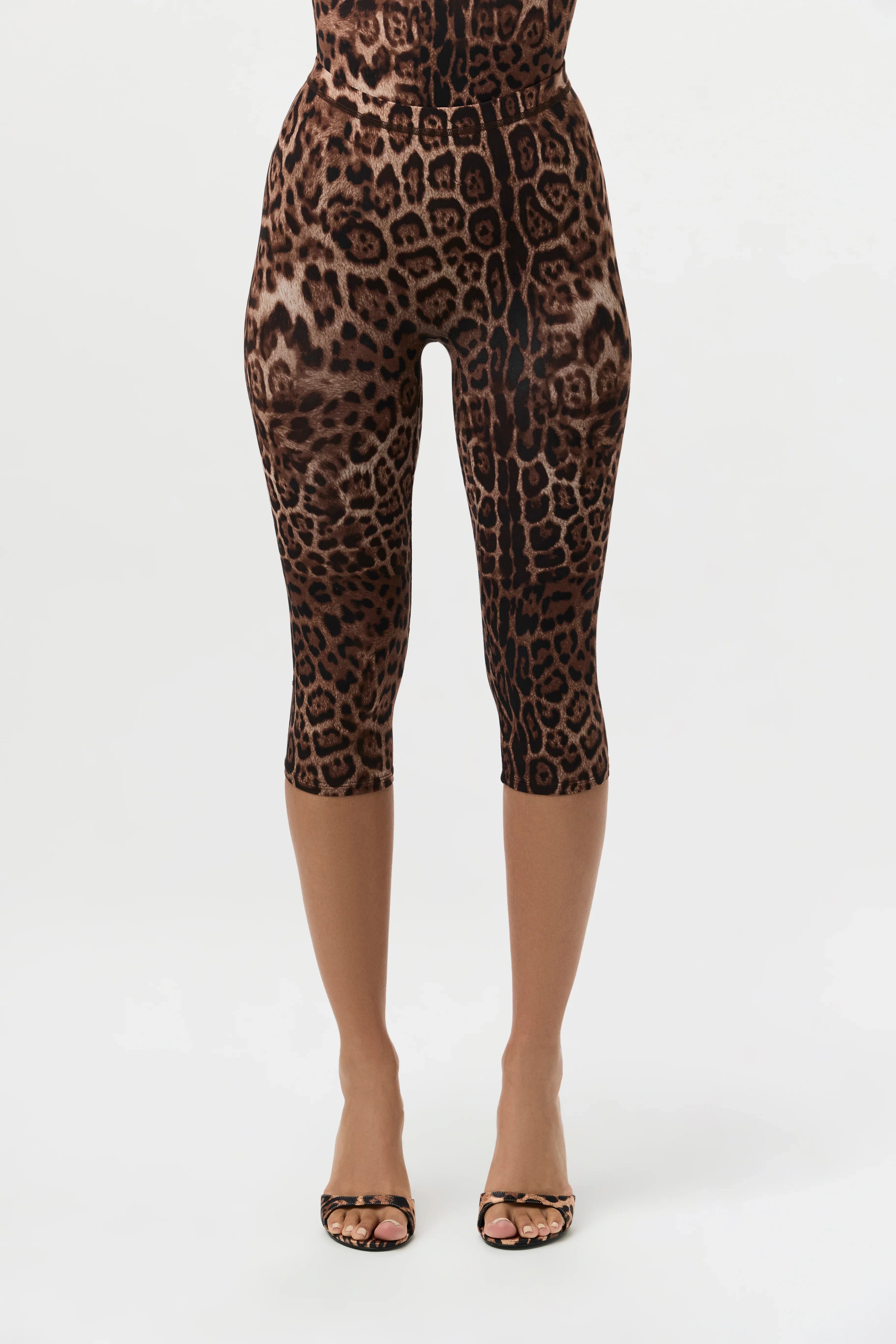 Naked Print Capri Leggings