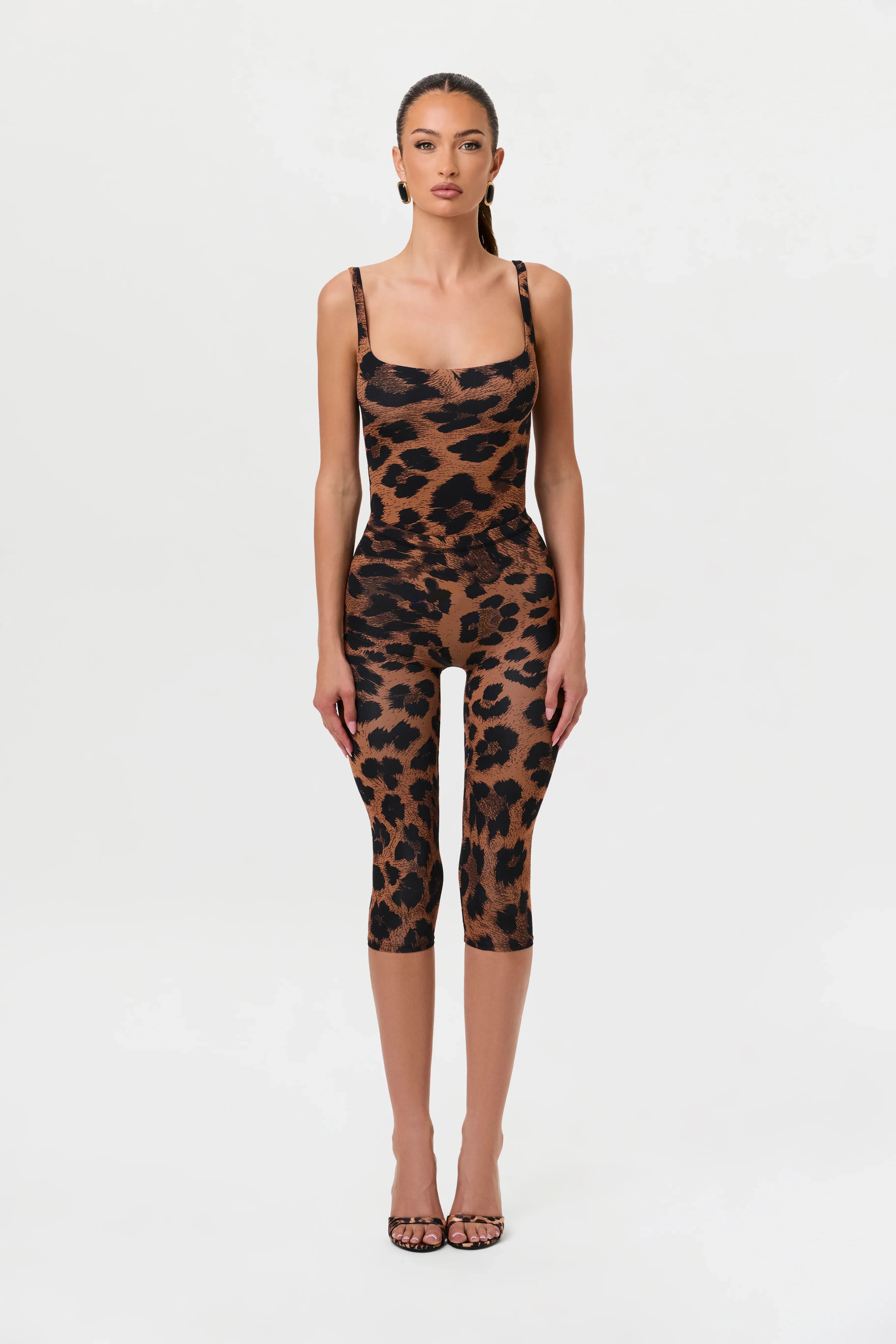 Naked Print Capri Leggings