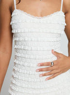 Christella Lace Mini Dress White