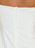 Romanzia V Neck Mini Dress White