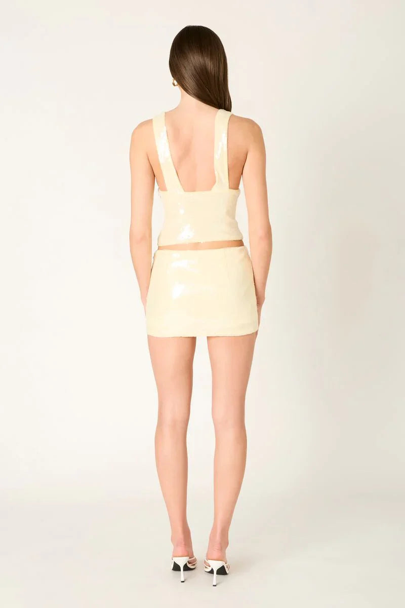 Allover Sequin Mini Skirt