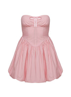 Melaina Bubble Hem Mini Dress Pink