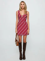 Nadiah Mini Dress Red Stripe