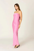 Tie-back Strapless Maxi Dress