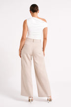 Alayna Recycled Nylon Ruched Top - White