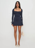 Dalzine Long Sleeve Mini Dress Navy
