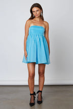 Strapless Organza Babydoll Dress