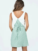 Nellie Mini Dress Mint Polka Dot