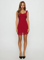 Beacall Mini Dress Red Polka Dot