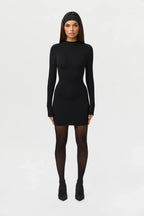 Naked Mock Neck Mini Dress