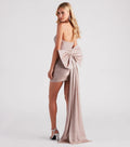 Marcy Glitter Bow Mini Party Dress