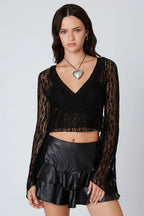 Lace Wrap Top