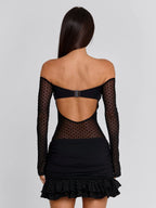 ZENYA MINI DRESS BLACK