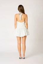 Floral Halter Mini Dress