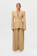 Suiting Pinstripe Wide-Leg Pant