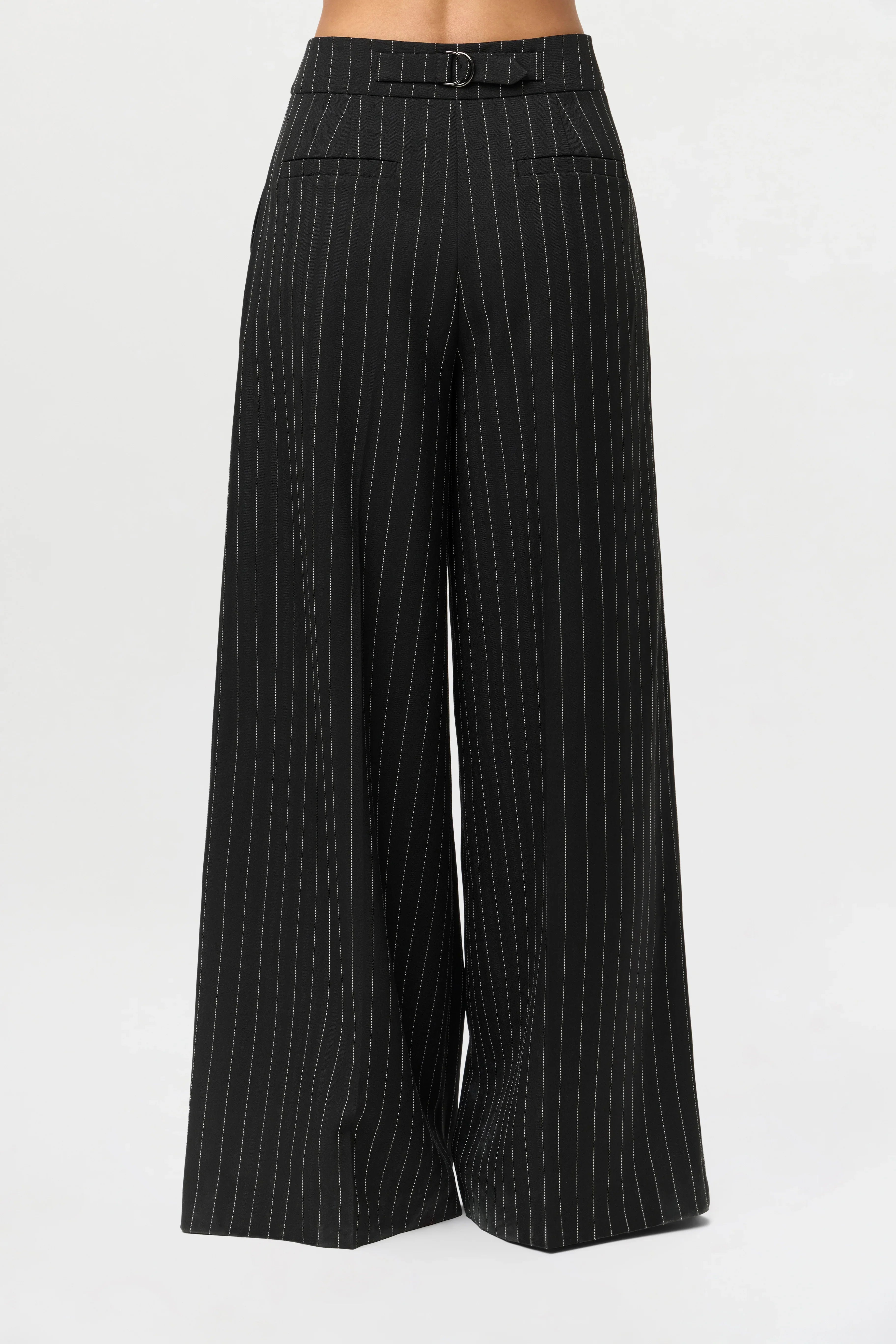 Suiting Pinstripe Wide-Leg Pant