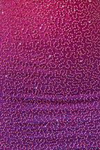 Embellished Halter Neck Mini Dress in Pink/Purple Ombré
