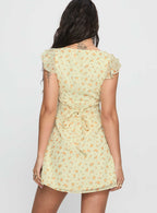 I Guess So Mini Dress Yellow Multi