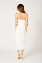 Corset Mesh Midi Dress