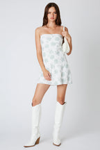 Strapless Floral Dress