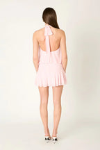Flouncy Mesh Mini Dress