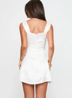 Dasha Satin Mini Dress White