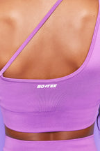 Evolve Seamless Asymmetric Crop Top in Purple