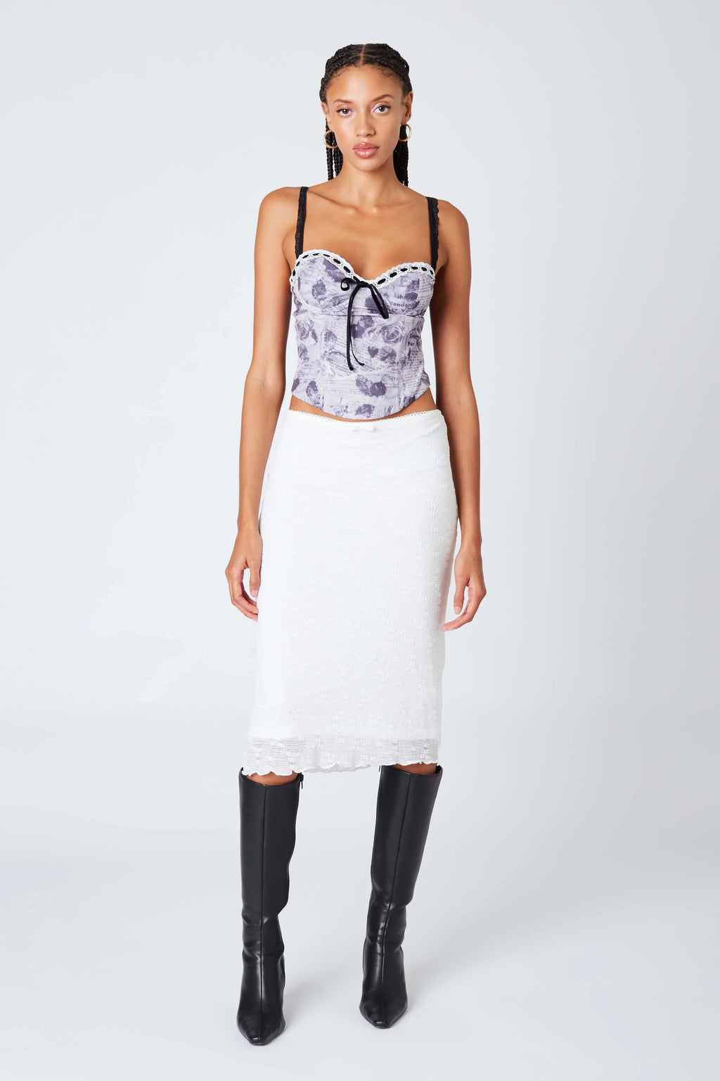 Sheer Midi Skirt